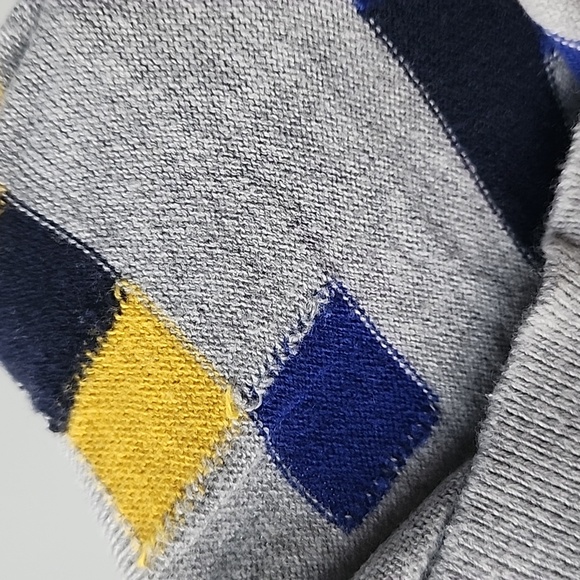 Paul Smith Intarsia Geometric Pattern Cotton Cashmere Blend Knit Sweater - Picture 6 of 7